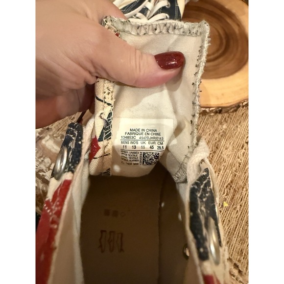 Converse High top Chuck Taylor High Union Jack Flag Sneakers Unisex M-11 Rare - Picture 15 of 16